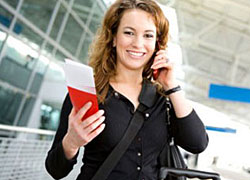 Girl with tickets